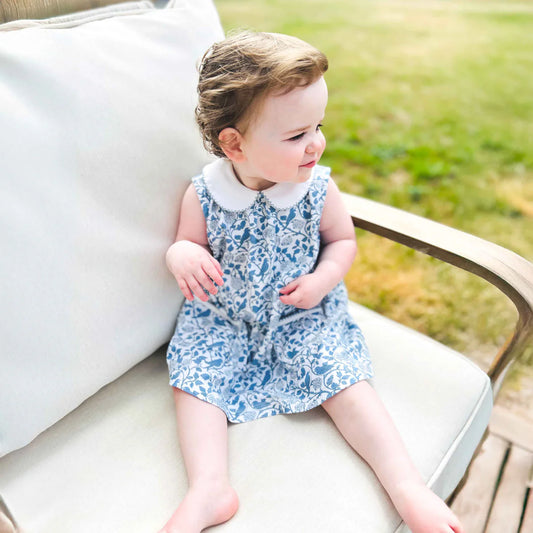 Pima Cotton Pocket Twirl Dress- Bird Vine