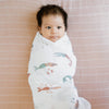 Cotton Muslin Swaddle- Mermaids