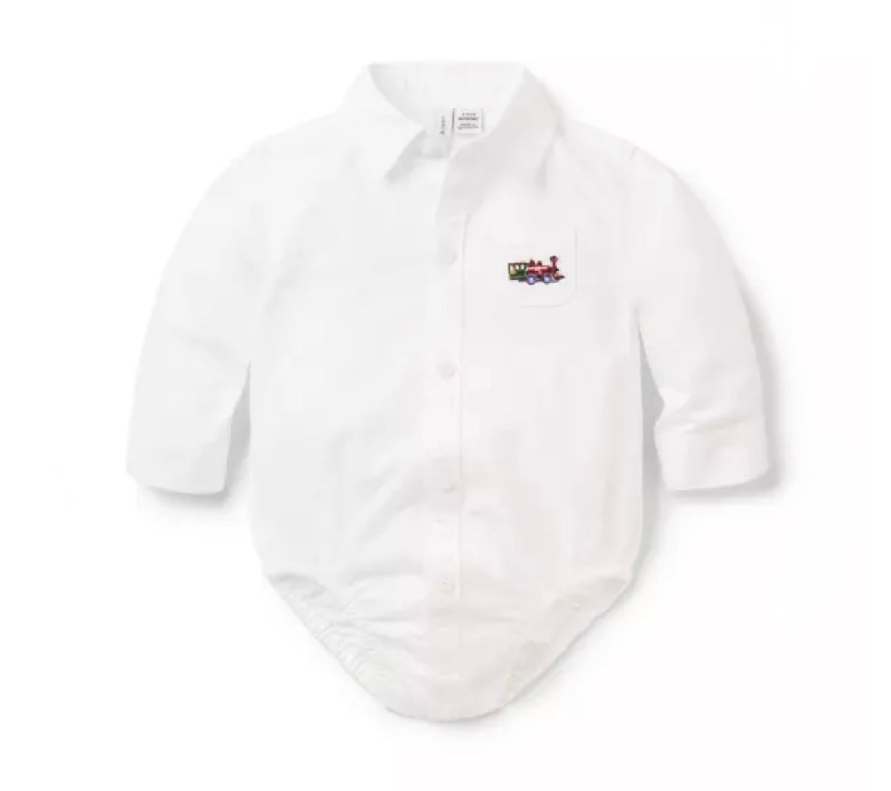 Baby Train Oxford Bodysuit