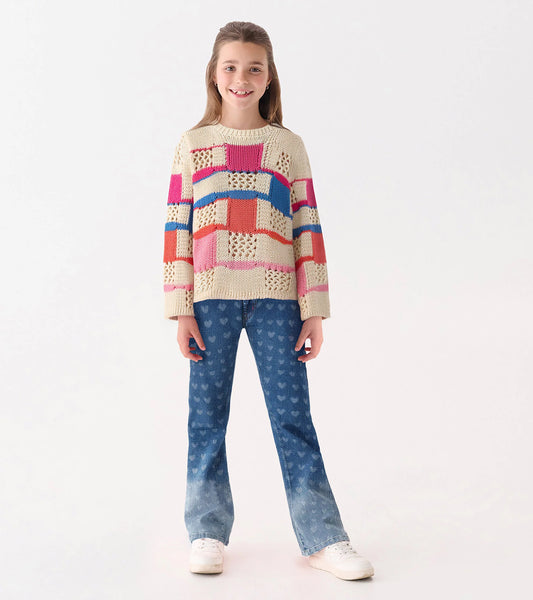 Cotton Mix Stitch Sweater