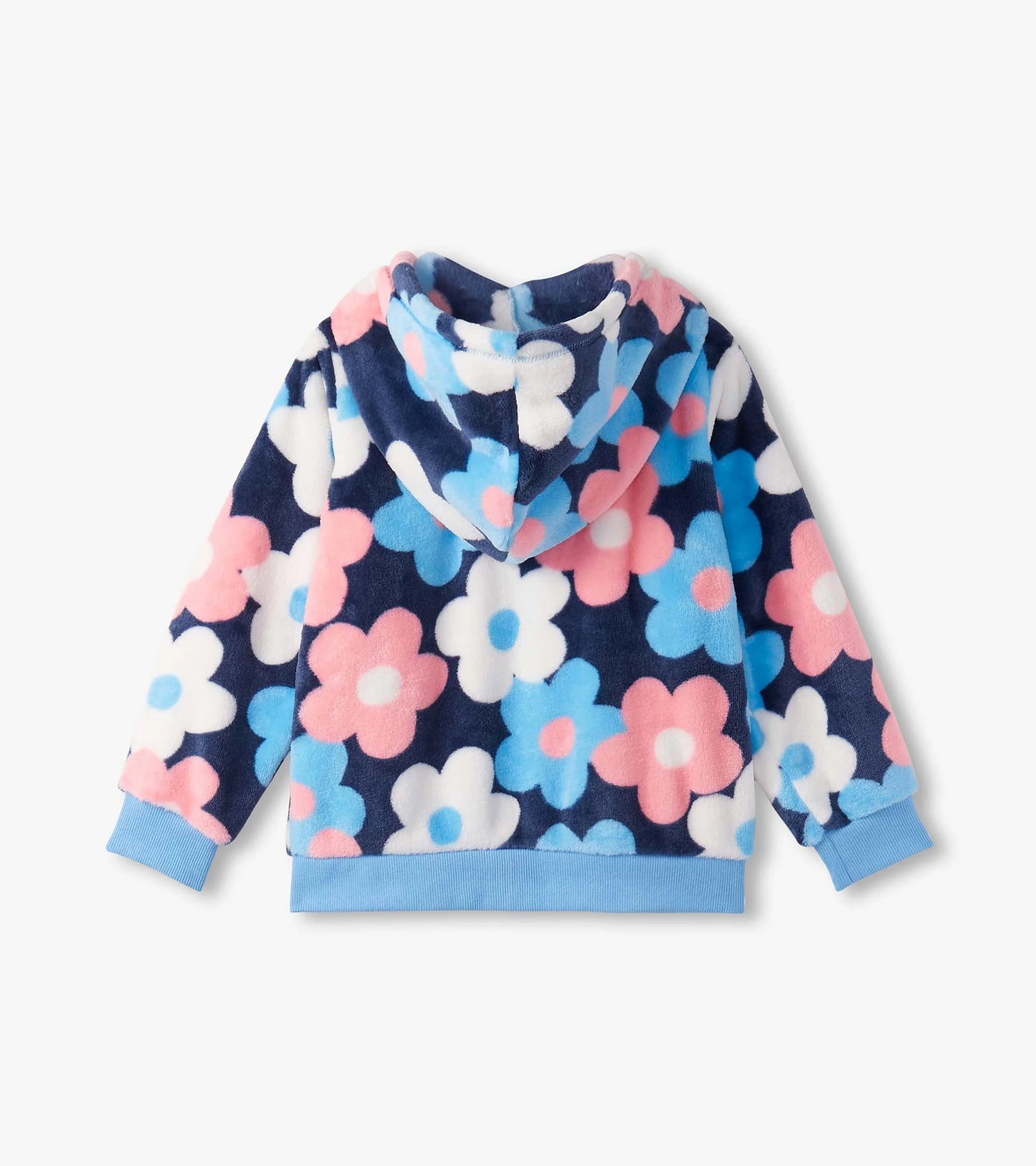 Big Flowers Fleece Zip-Up Hoodie