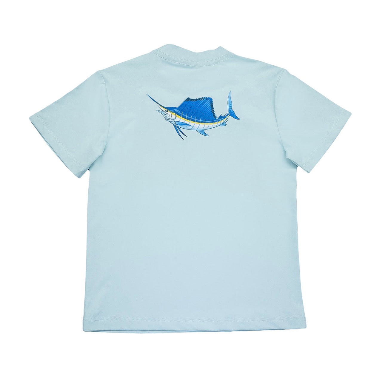 UPF Graphic Performance Tee- Aqua Sailfish