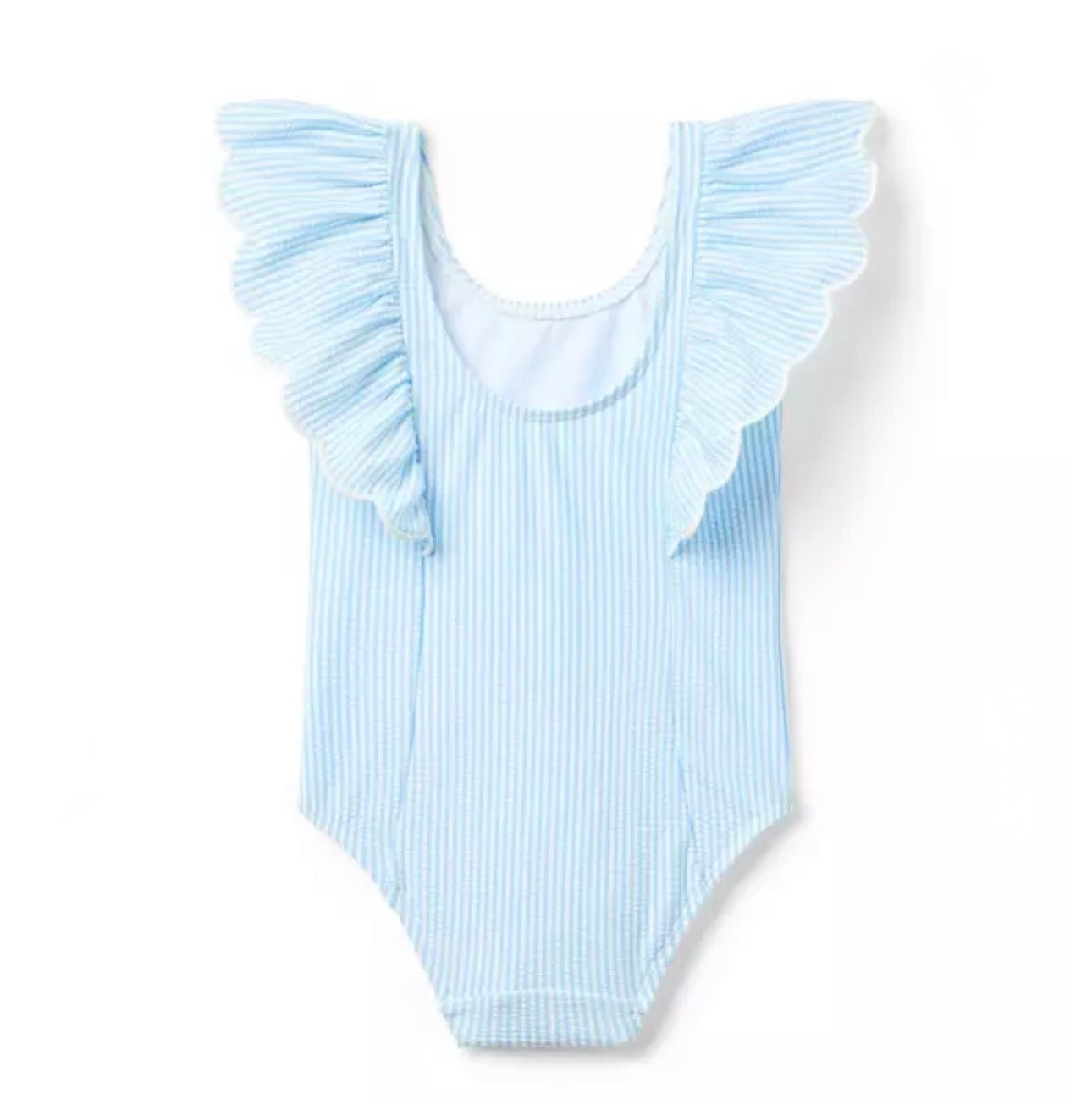 UPF50 Striped Seersucker Swimsuit