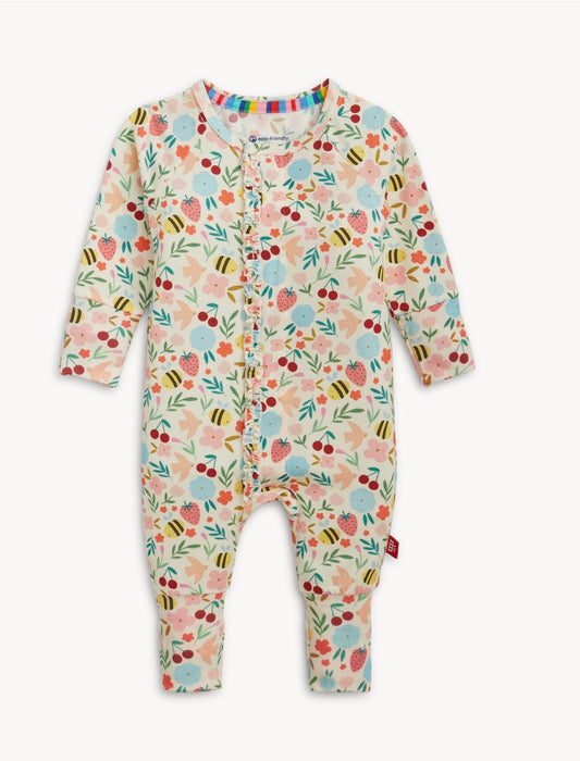 Modal Magnetic Ruffle Coverall- Honey Blossom