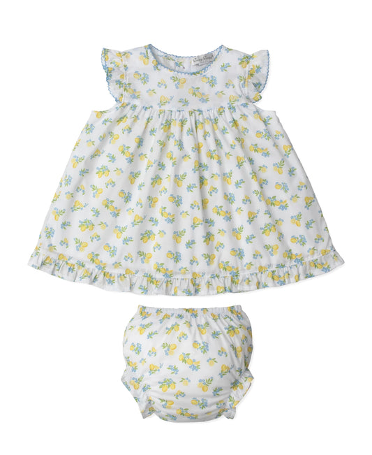Pima Cotton Woven Dress Set- Lemon Blossoms