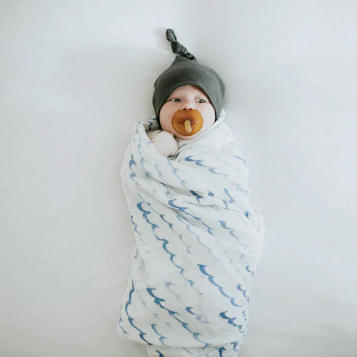 Cotton Muslin Swaddle- High Tide