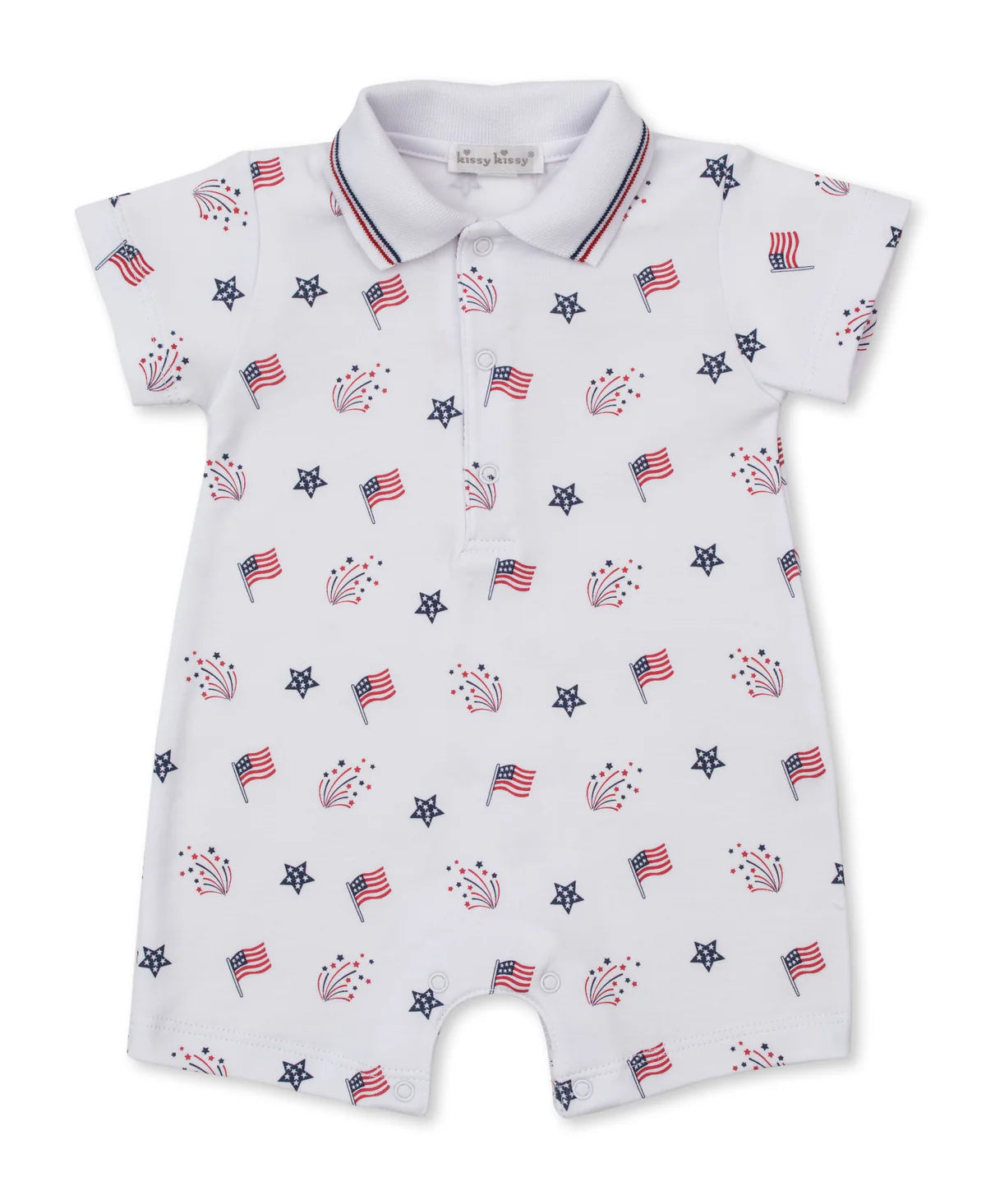 Star-Spangled Freedom Short Playsuit w/ Collar