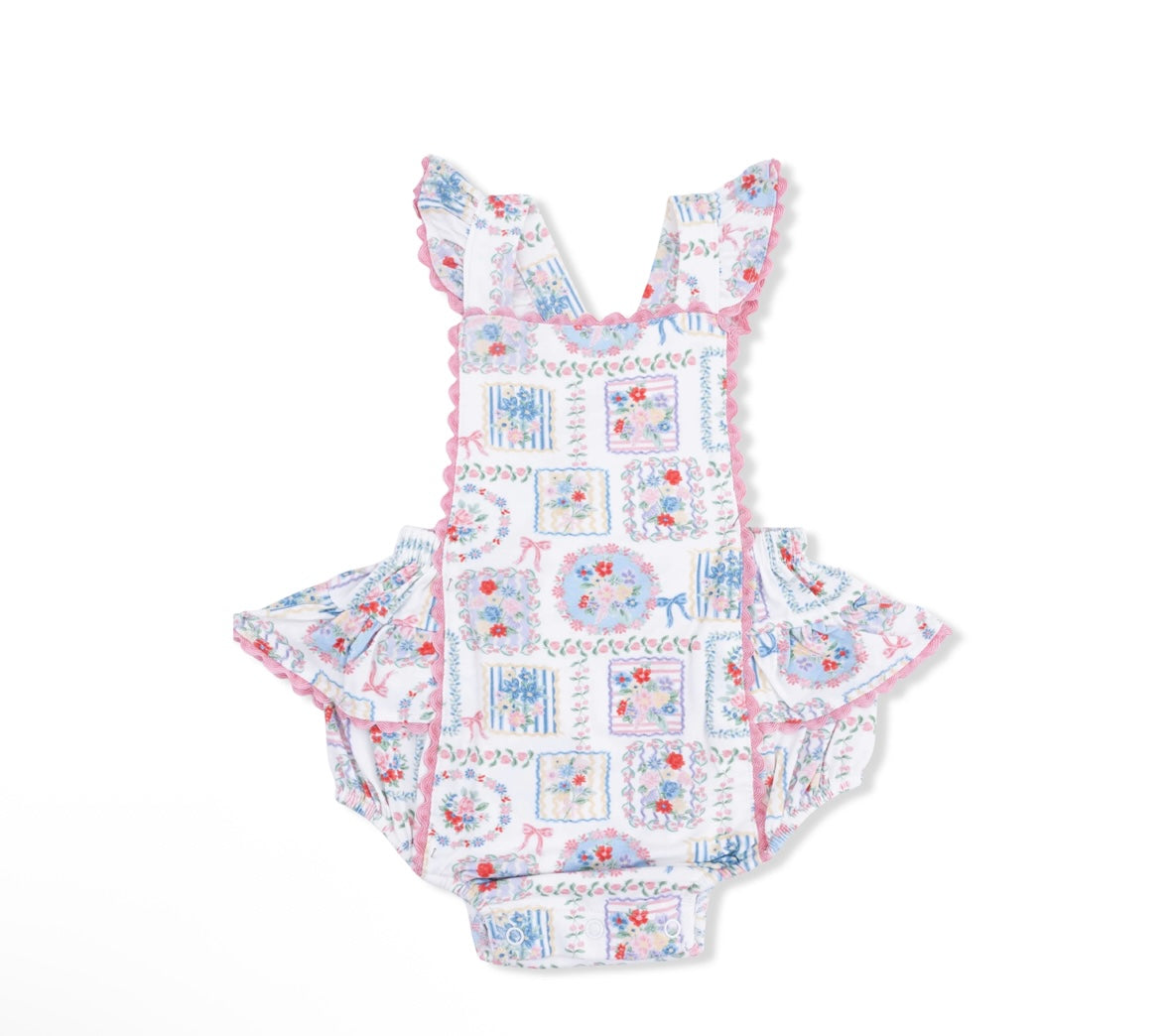 Bamboo Ric Rac Sunsuit- Julep’s Floral
