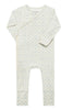 Blue Lattice Bamboo Wrap Footie