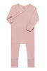 Solid Mauve Scalloped Bamboo Wrap Footie
