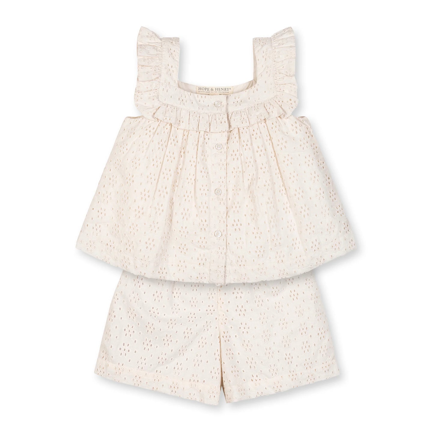 Organic Eyelet Tank and Short Set