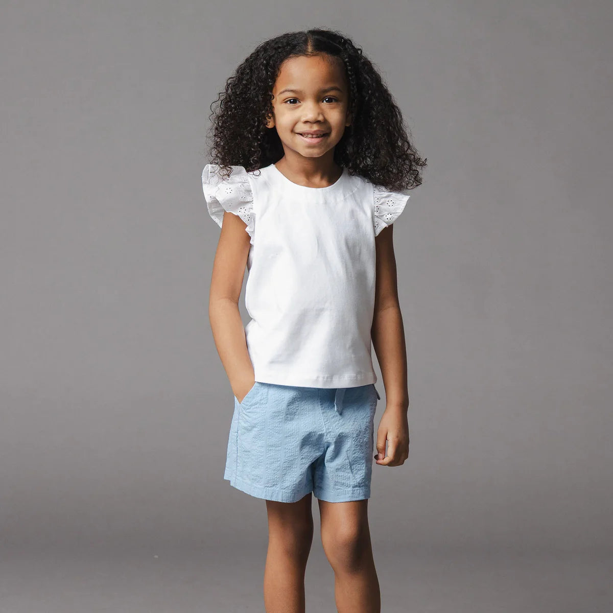 Organic Seersucker Pull-On Short