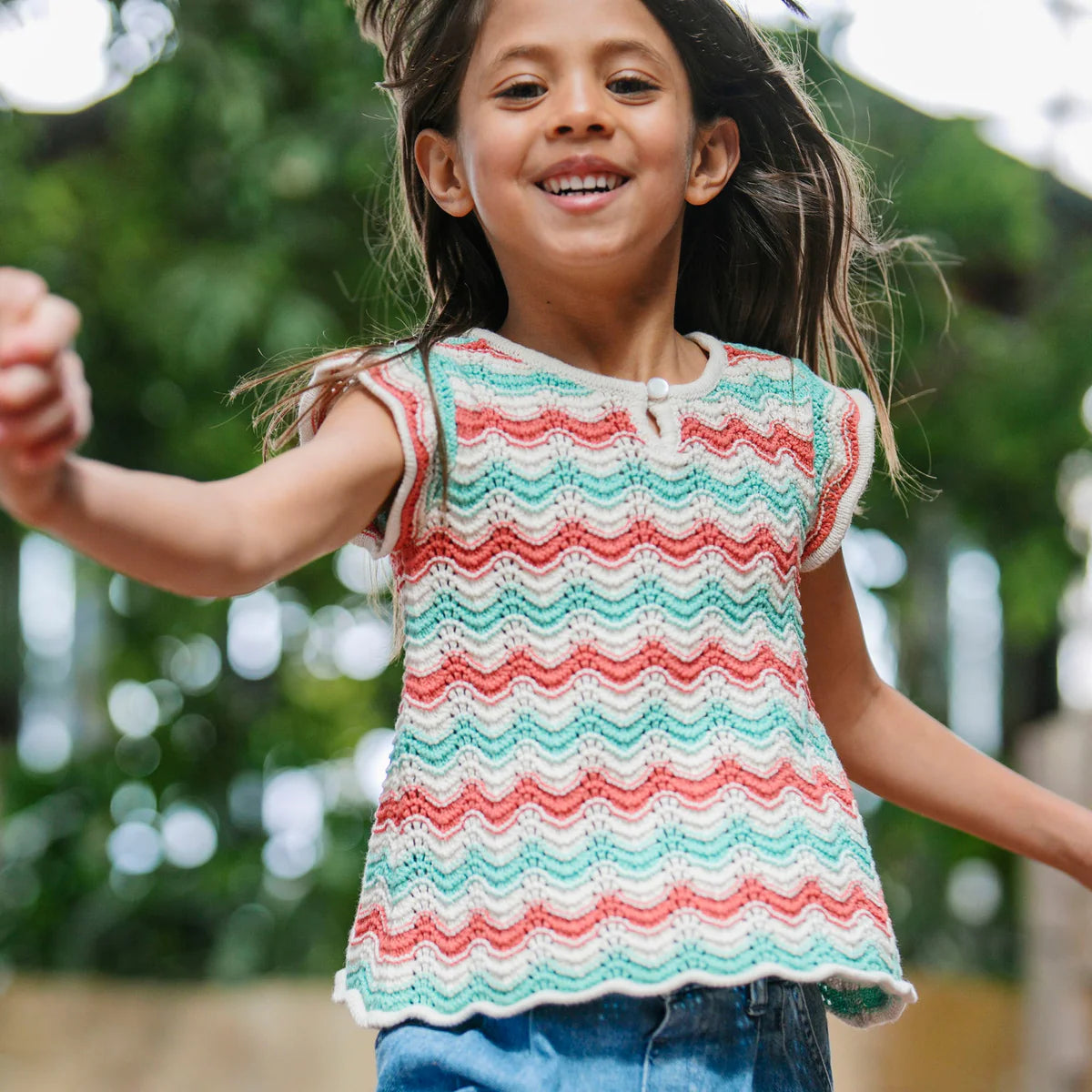 Organic Flutter Sleeve Sweater Top