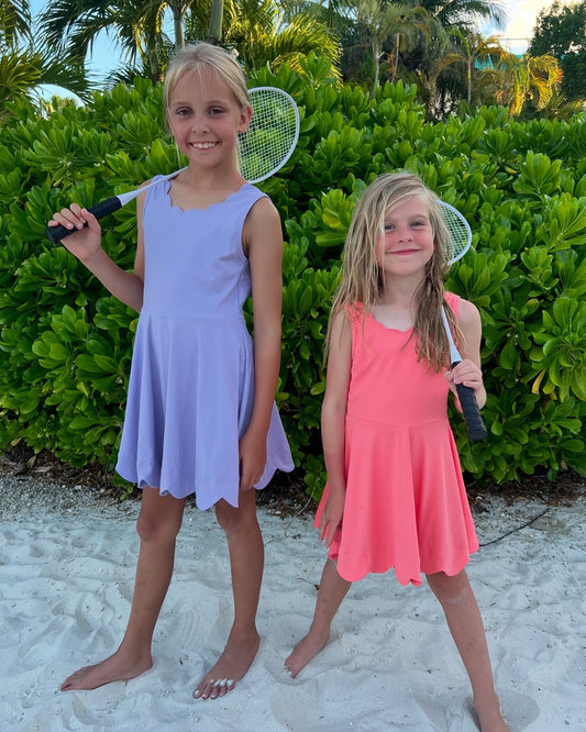 Scalloped-Edge Athletic Dress