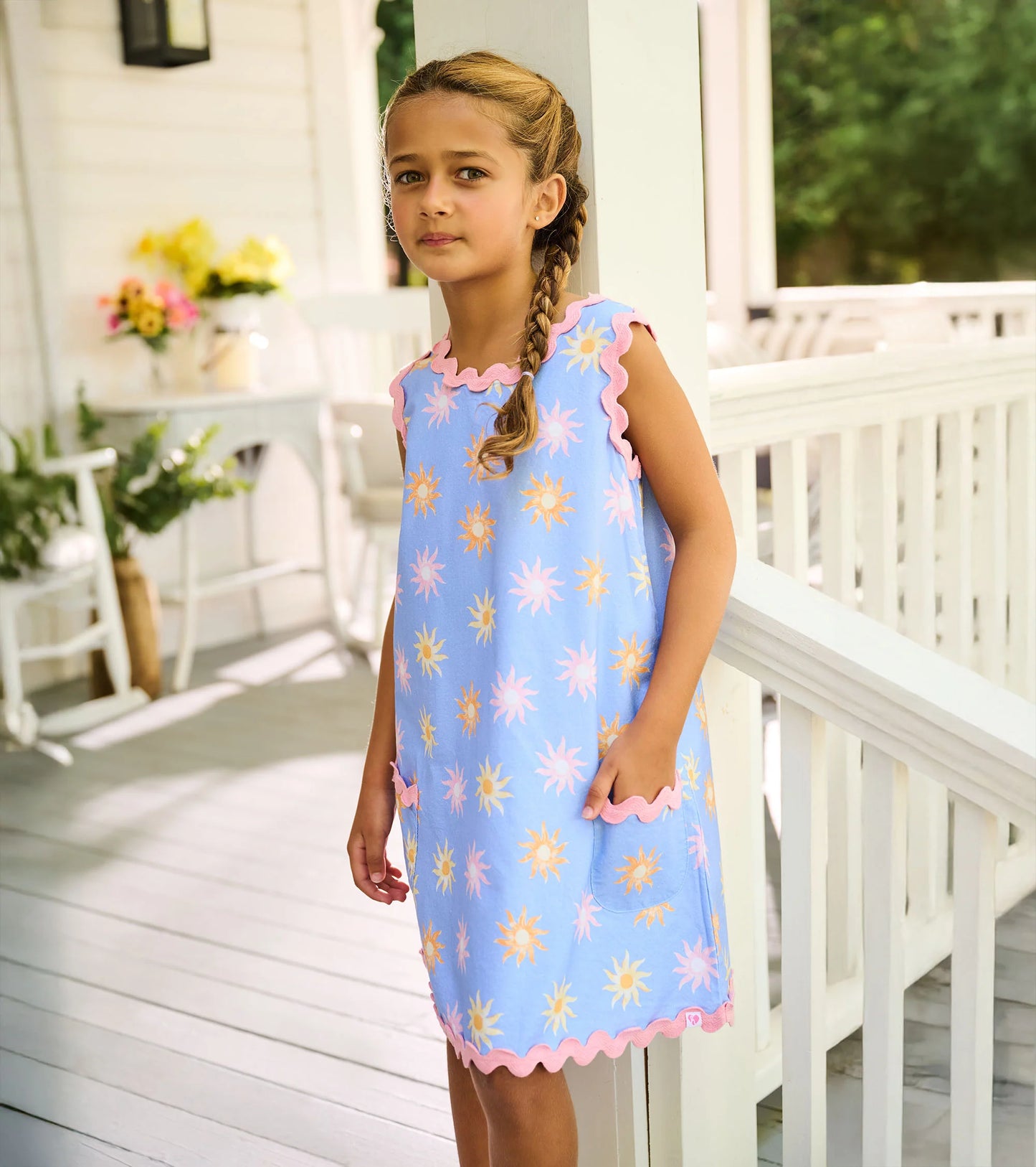 Girls Faded Suns Pinafore Dress