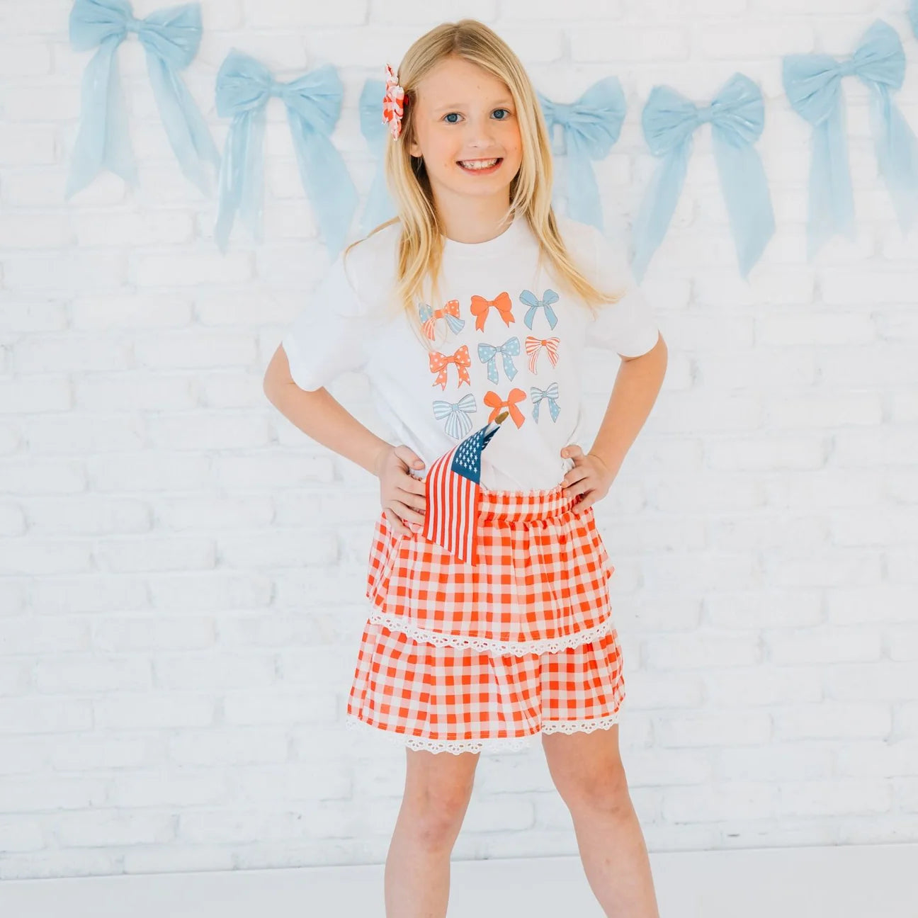 Red Gingham Skort