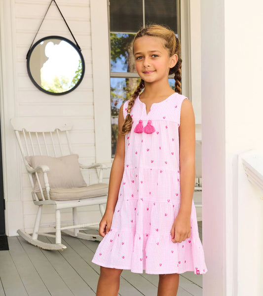 Gingham Berries Tiered Dress