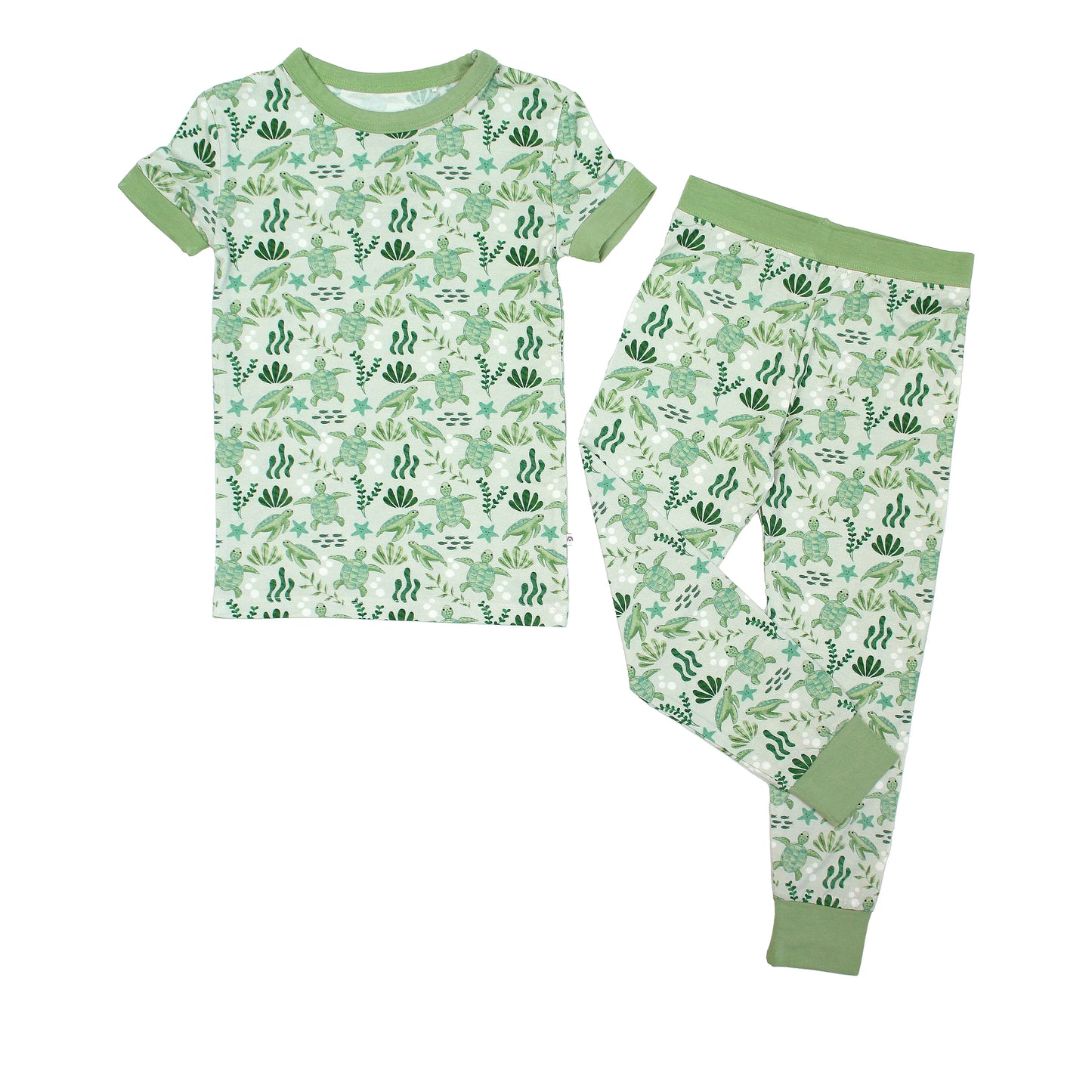 Save the Sea Turtles Kids Bamboo Pajamas Toddler Sleep Set
