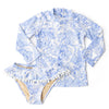 Tropical Blues Rashguard Set