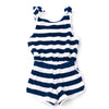 Navy Stripe Terry Girls Active Romper