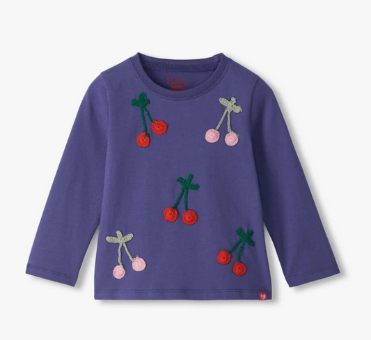 skipper blue cherries gathered back tee