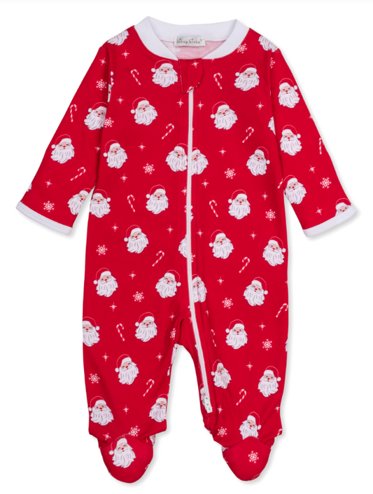 Christmas Santas Zip Footie