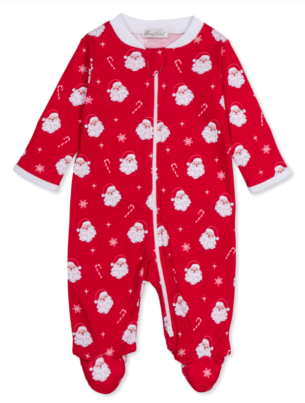 Christmas Santas Zip Footie