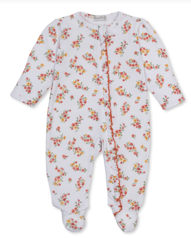 Fall Floral Garden Zip Footie