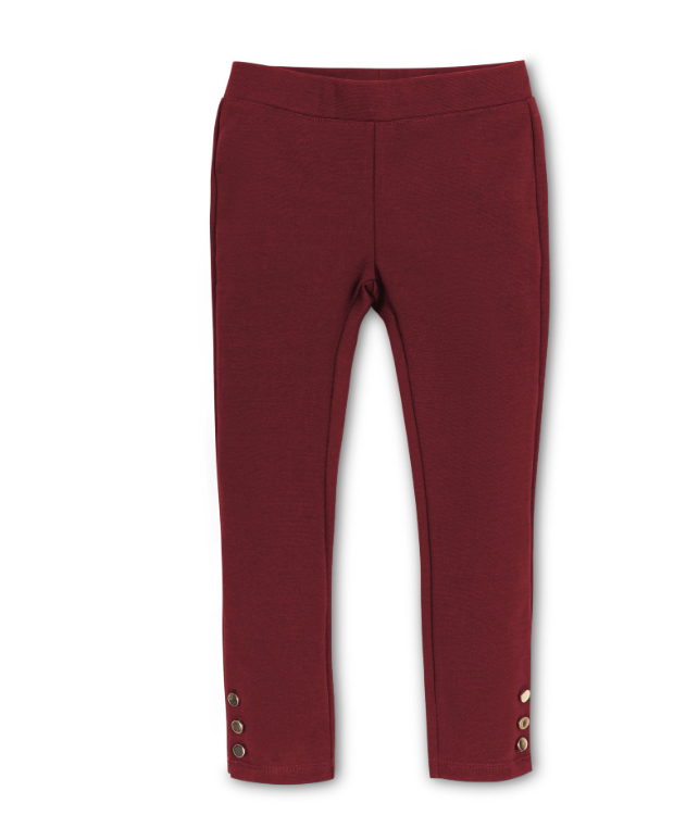 Button Cuff Ponte Pant -Holiday