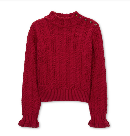 Organic Ruffle Neck Sweater
