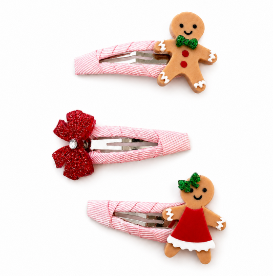 GINGERBREAD SNAP CLIPS