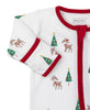 Kissy Love Christmas Deer Cheer Zip Footie