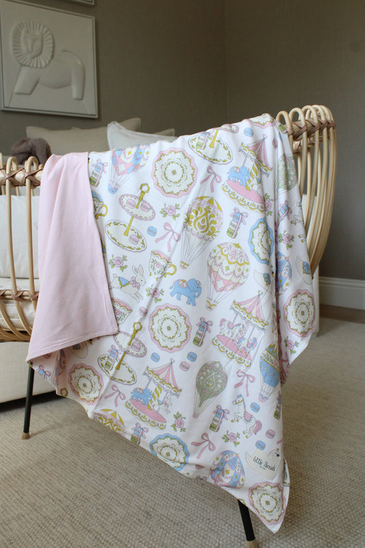 Dreamy Carousel Jersey Blanket