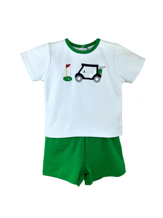 Knit Golf Cart Shirt & Short Set