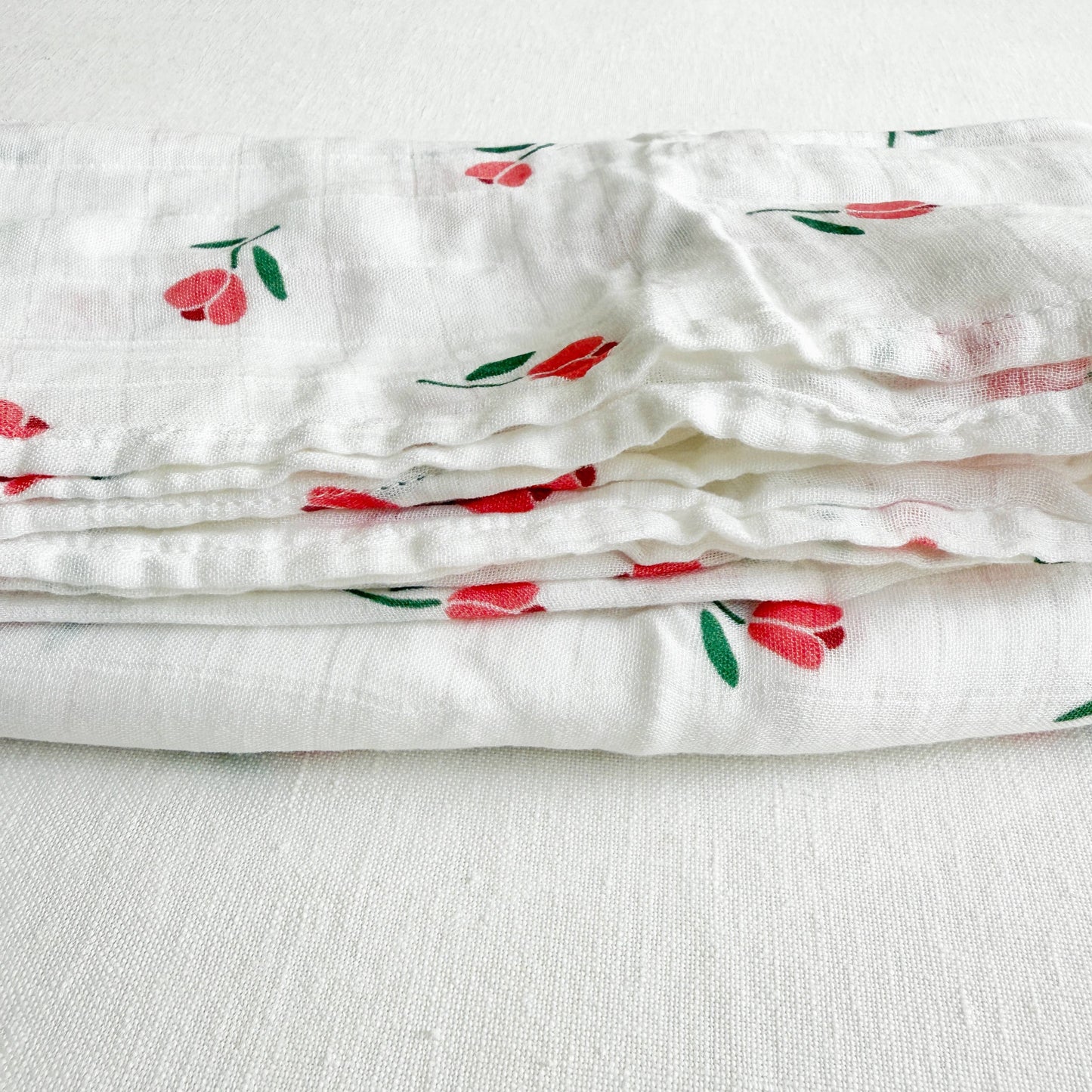 Bamboo Muslin Swaddle Blanket-Tulip