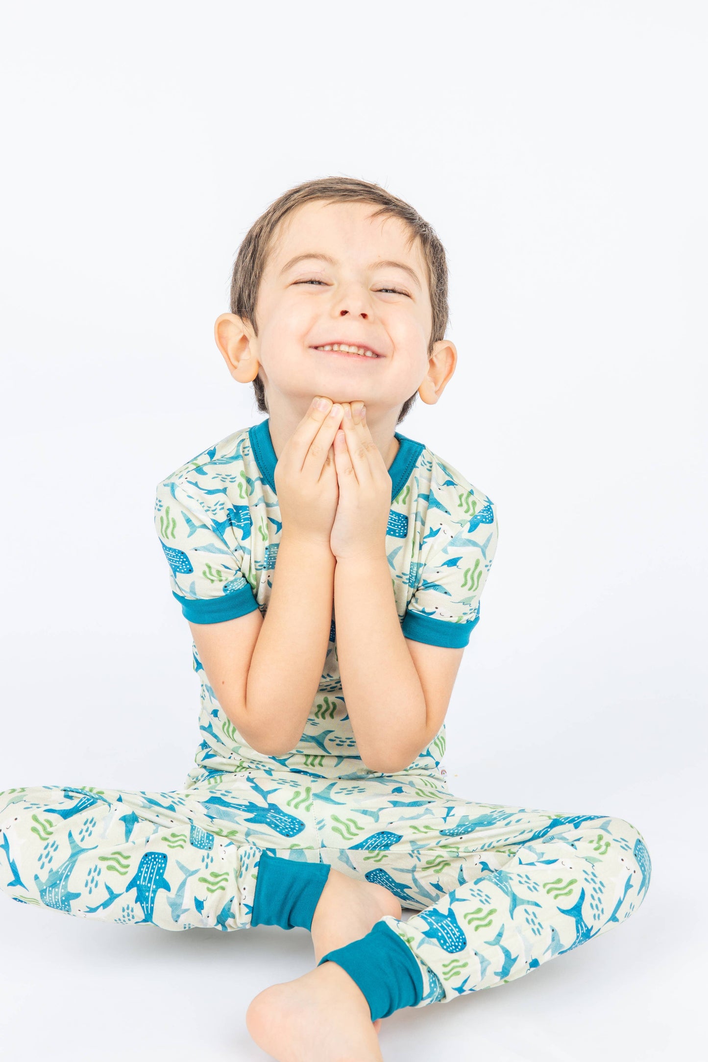 Shark Friends Ocean Kids Bamboo Pajamas Toddler Sleep Set