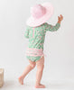 Girls Pink Seersucker Swim Hat