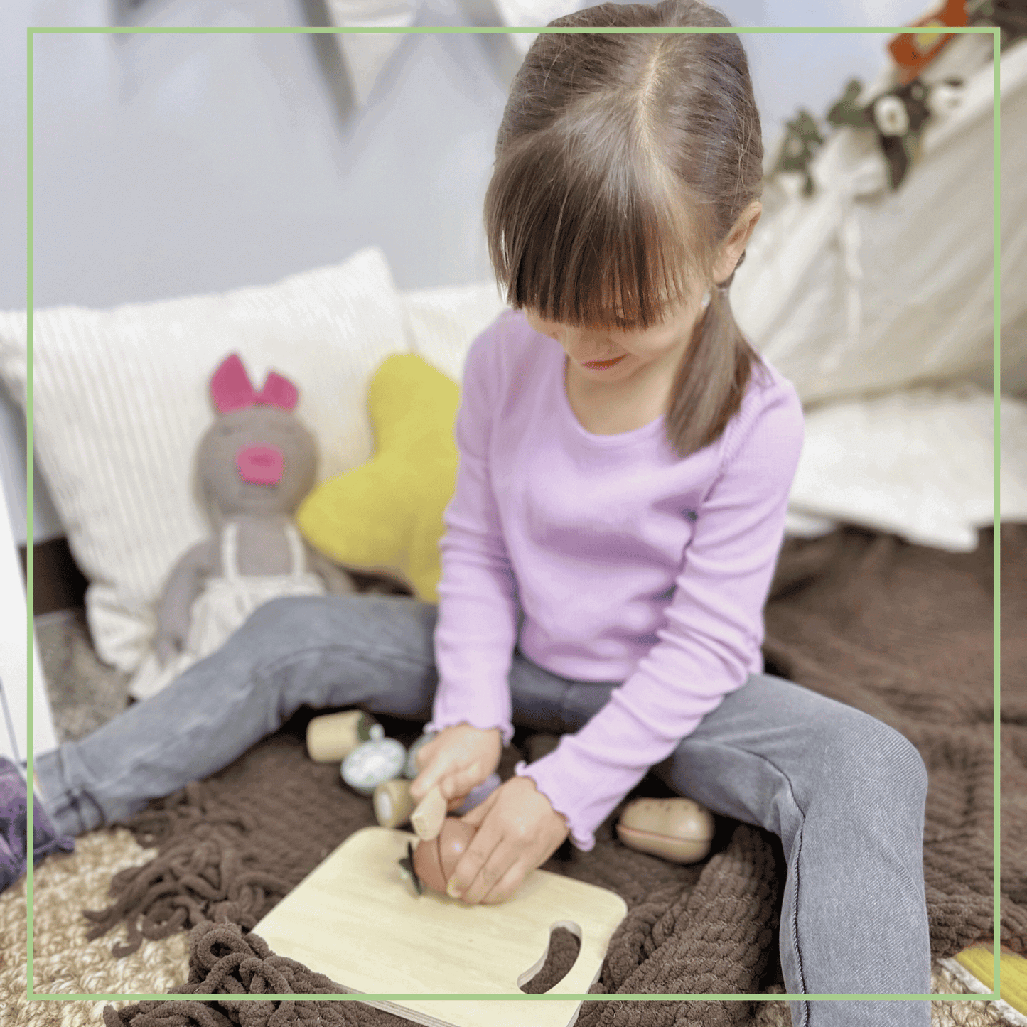 Pretend Play Food Set - Wooden Vegetable Cutting Toys Set