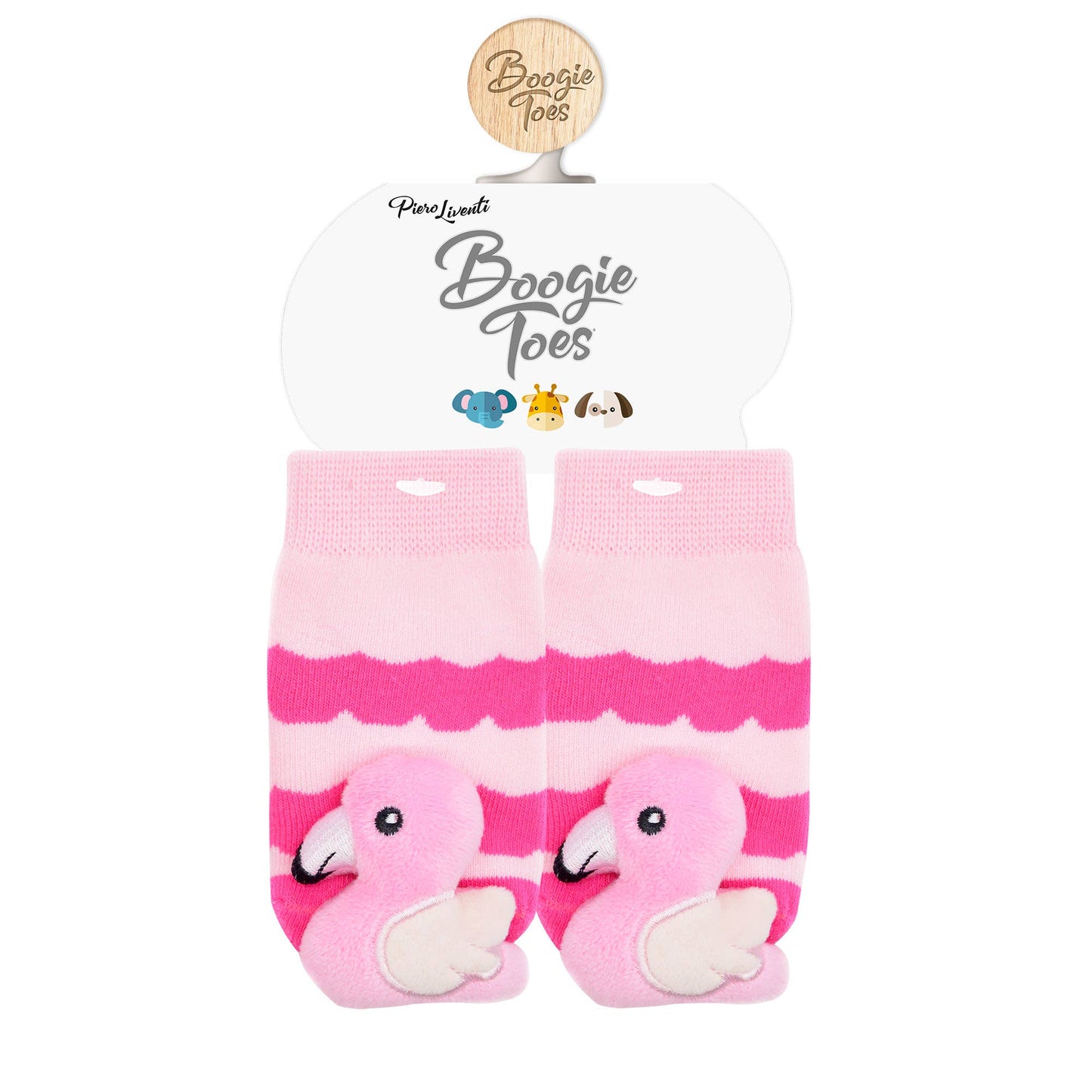 Rattle Socks- Flamingo