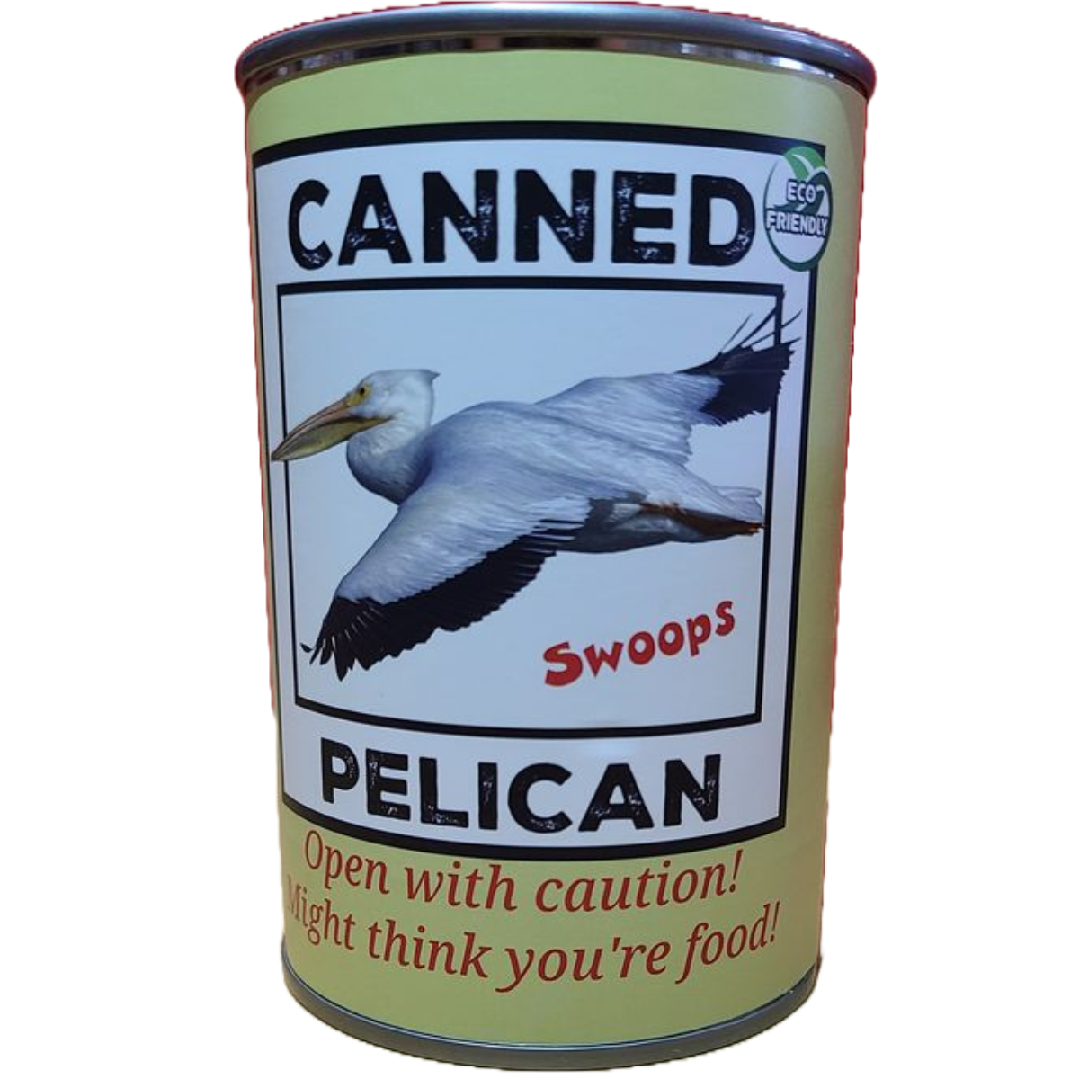 Swoops the Canned Pelican