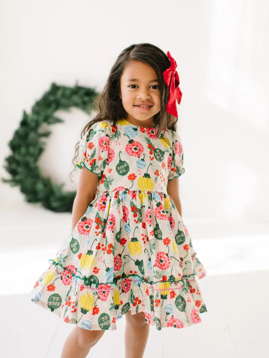 Aura Poplin Dress in Vintage Ornament