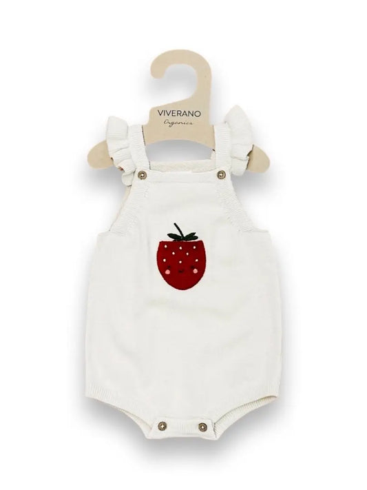 Organic Cotton Embroidered Pocket Romper