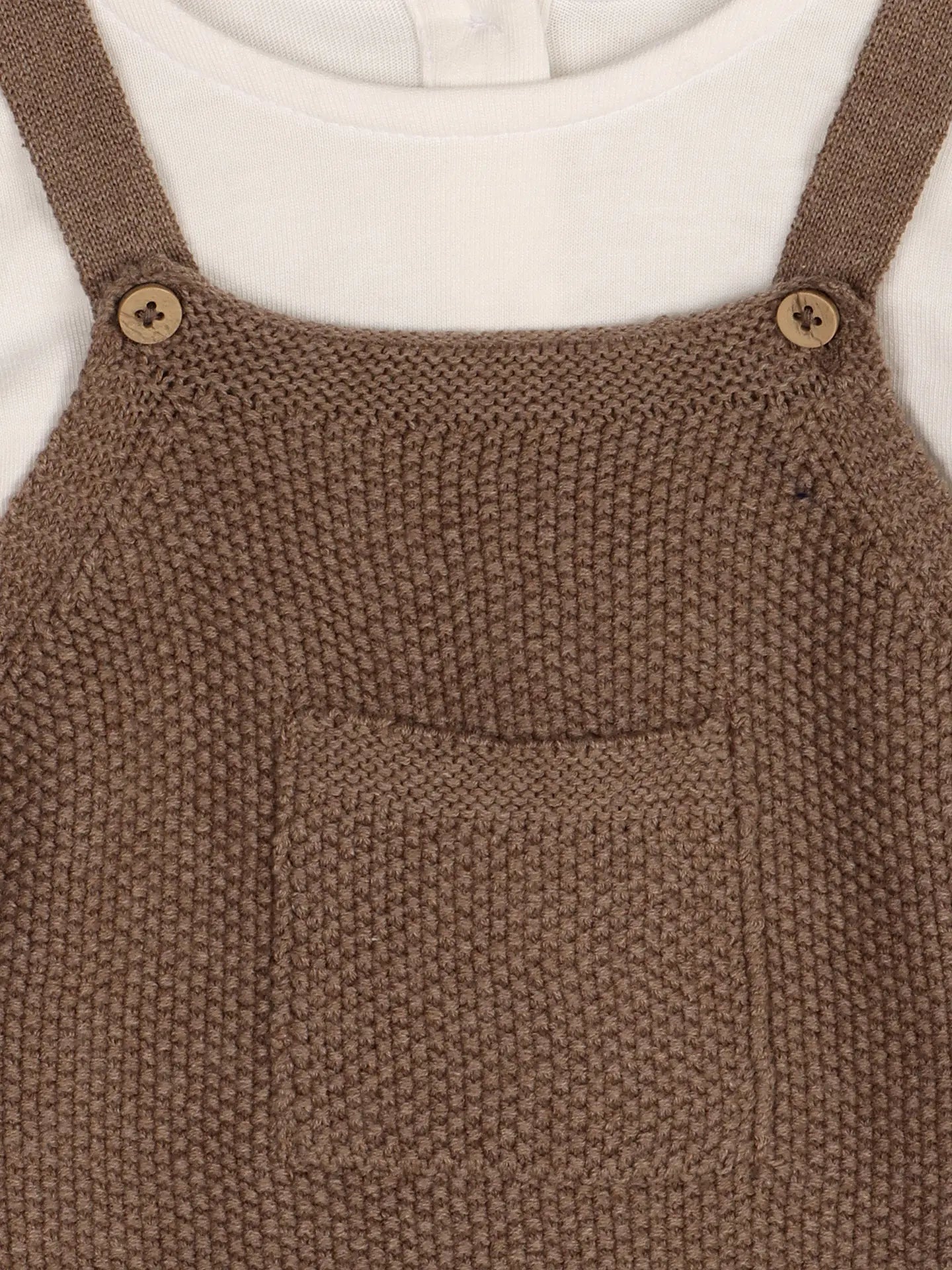 Organic Cotton Sweater Knit Pocket Overall