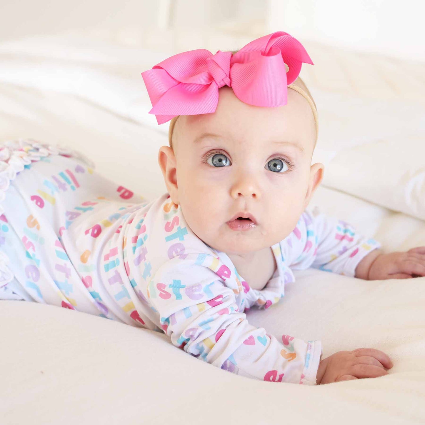 Bamboo Zipper Footie- Little Sister