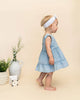 River Soft Hand-Dyed Denim Baby Dress + Bloomer (Organic)