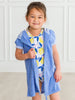 Girls Periwinkle Blue Terry Full-Zip Cover Up