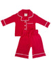 Organic Cotton Pointelle Lounge Set- Red