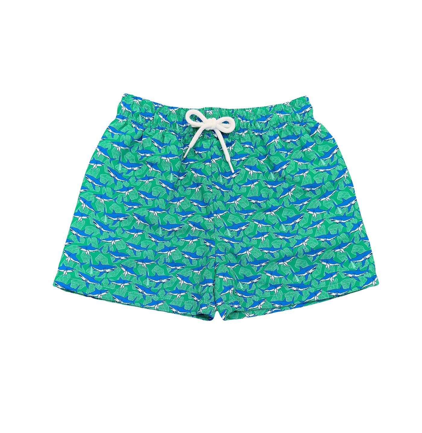 St. Simons Swim Trunk-Green Shark