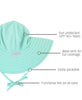 UPF50 Vintage Aqua Swim Hat