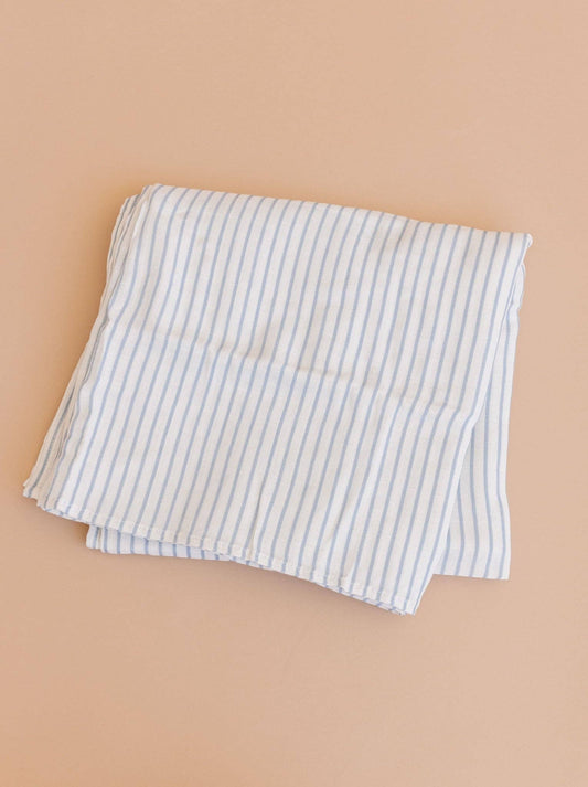 Organic Cotton Swaddle- Blue Stripe